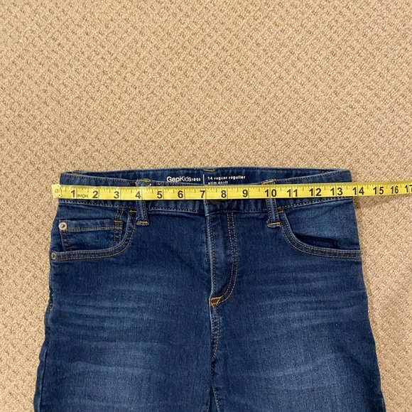 🔆3/$25🔆 GAP KIDS Dark Blue Denim Jeans Size 14 (Girl) - Picture 8 of 8